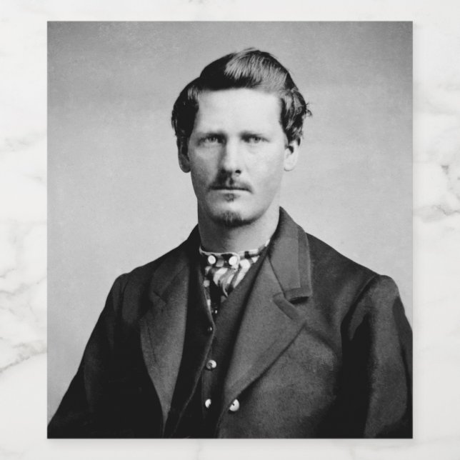 Étiquette Pour Bouteilles De Vin Wyatt Earp : Lawman, Gunfighter, Gardien de salon (Étiquettes simples)