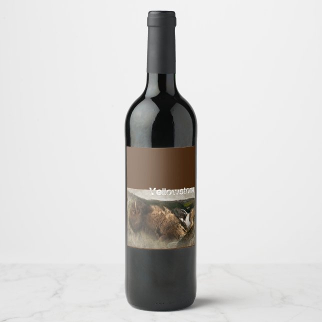 Étiquette Pour Bouteilles De Vin Yellowstone (Devant)
