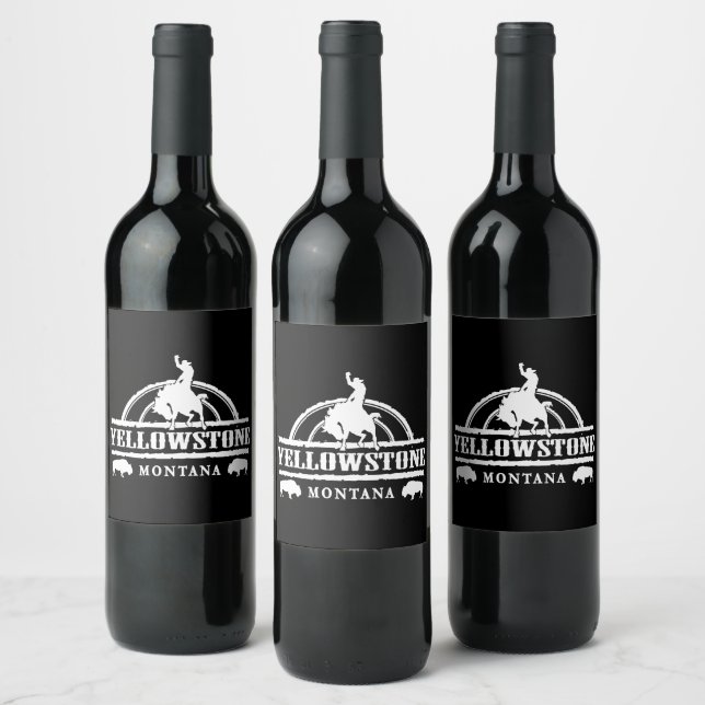 Étiquette Pour Bouteilles De Vin Yellowstone Montana (Bouteilles)