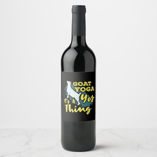 Étiquette Pour Bouteilles De Vin Yoga Goat Goatyoga (Devant)
