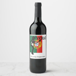Étiquette Pour Bouteilles De Vin YOLO, tu ne fais que du limpa une fois. Désodoris