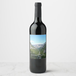 Étiquette Pour Bouteilles De Vin Yosemite Valley dans le parc national de Yosemite