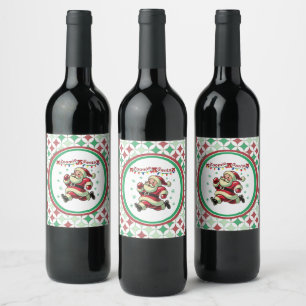 Étiquette Pour Bouteilles De Vin Zoomie Père Noël Noël