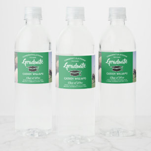 Étiquette Pour Bouteilles D'eau 2 Photos Félicitations pour la remise des diplômes