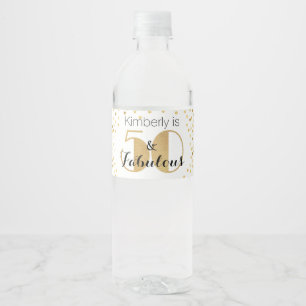 Étiquette Pour Bouteilles D'eau 50 ans et Fabuleux Fête d'anniversaire personnalis