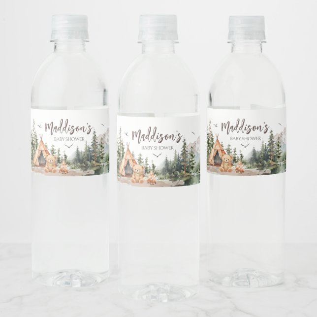 Étiquette Pour Bouteilles D'eau Adventure Await Mountain (Bouteilles)