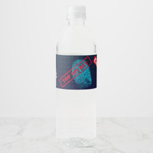 Étiquette Pour Bouteilles D'eau Agent secret Détective Spy Mystery Party