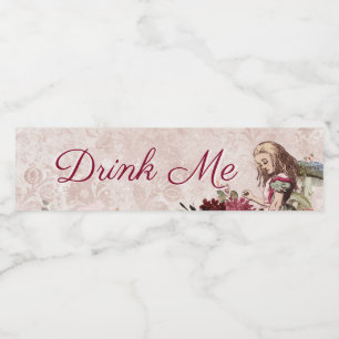 Étiquette Pour Bouteilles D'eau Alice au pays des merveilles Tea Party Buvez-moi