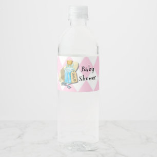 Étiquette Pour Bouteilles D'eau Alice rose au pays des merveilles et Baby shower d