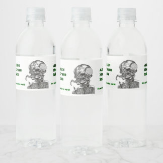 Étiquette Pour Bouteilles D'eau Alien X Soda