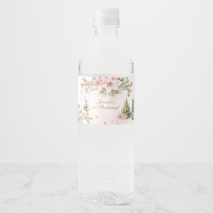 Étiquette Pour Bouteilles D'eau Anniversaire de Casse-Noisette Onederland Hivernal