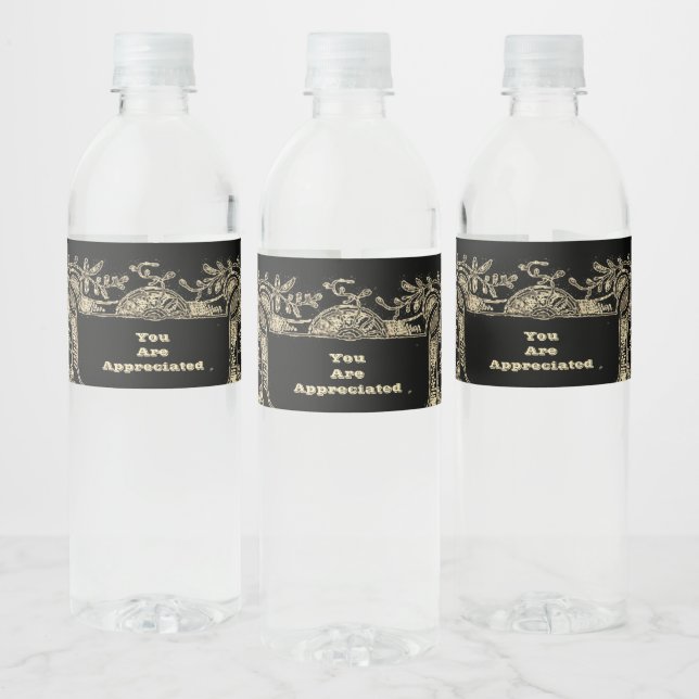 Étiquette Pour Bouteilles D'eau Appréciation des employés Bouclier médiéval (Bouteilles)
