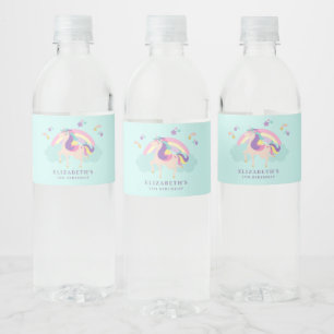 Étiquette Pour Bouteilles D'eau Aqua Cute Unicorn Étiquette de bouteille d'eau per