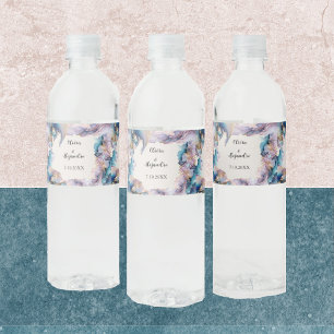 Étiquette Pour Bouteilles D'eau Aquarelle cosmique
