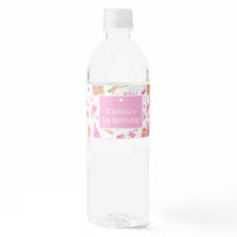 Aquarelle fille Anniversaire rose Motif personnali