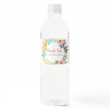Aquarelle Florale rose | MERCI BABY SHOWER