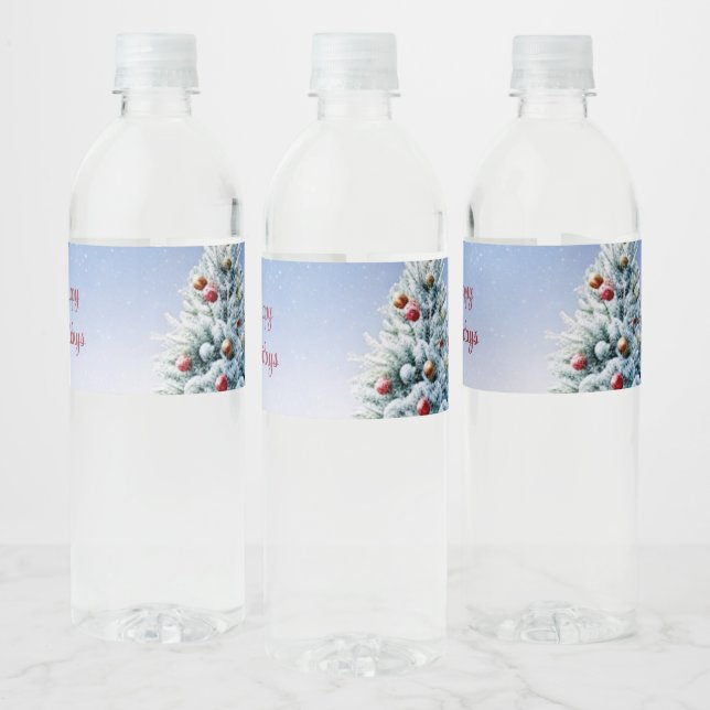 Étiquette Pour Bouteilles D'eau Arbre de Noël (Bouteilles)