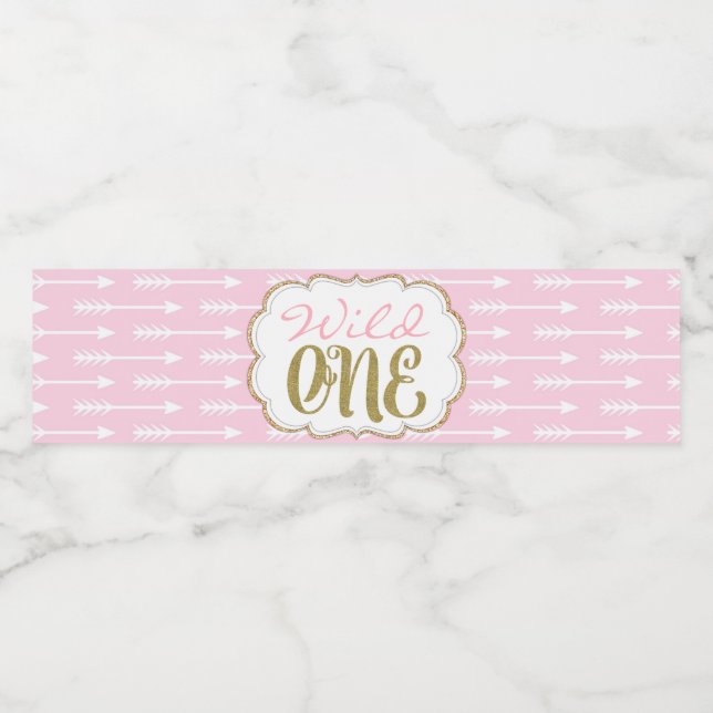 Étiquette Pour Bouteilles D'eau Arrow Wild Un 1er Anniversaire Bouteille d'eau Éti (Étiquettes simples)