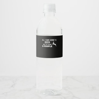 Étiquette Pour Bouteilles D'eau Awesome Deer Lover Minimal Retro Style