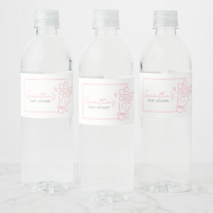 Étiquette Pour Bouteilles D'eau Baby In Bloom Baby Shower