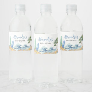Étiquette Pour Bouteilles D'eau Baby on Board Baby shower de plage