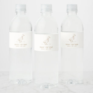 Étiquette Pour Bouteilles D'eau Baby-Show Élégant Bohème Minimaliste pour une Peti