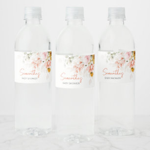 Étiquette Pour Bouteilles D'eau Baby shower à fleurs printanières