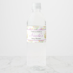 Étiquette Pour Bouteilles D'eau Baby shower à lapin de printemps