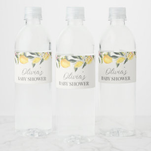 Étiquette Pour Bouteilles D'eau Baby shower à thème Citrus