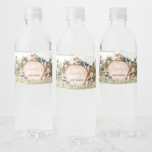 Étiquette Pour Bouteilles D'eau Baby shower à tranche de bois