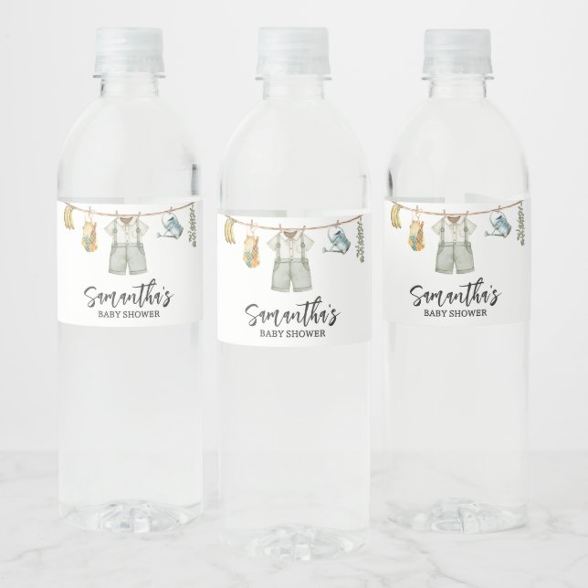 Étiquette Pour Bouteilles D'eau Baby shower agricole local (Bouteilles)