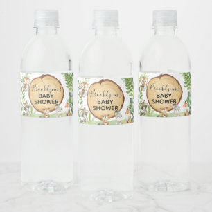 Étiquette Pour Bouteilles D'eau Baby shower animal forestier personnalisé