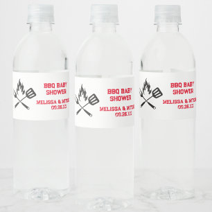 Étiquette Pour Bouteilles D'eau Baby shower barbecue baby shower en couple