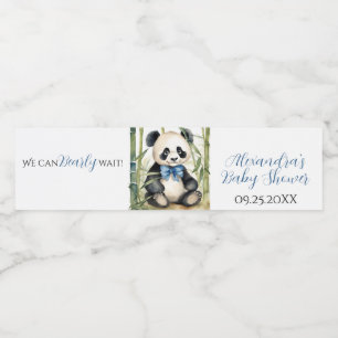 Étiquette Pour Bouteilles D'eau Baby shower bébé Panda Bear Boy