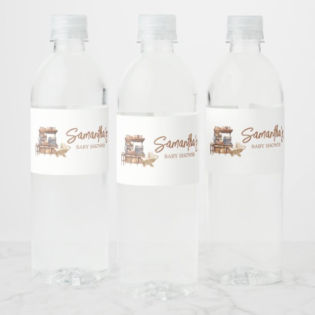 Étiquette Pour Bouteilles D'eau Baby shower café bébé (Bouteilles)