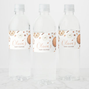 Étiquette Pour Bouteilles D'eau Baby shower Citrouille Little Cutie Pie Fall