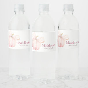Étiquette Pour Bouteilles D'eau Baby shower Coquette Citrouille rose