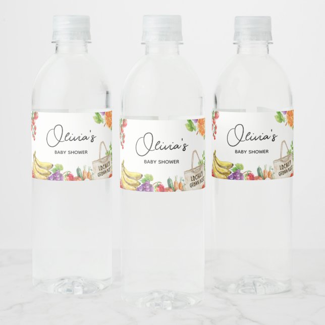 Étiquette Pour Bouteilles D'eau Baby shower cultivé localement (Bouteilles)