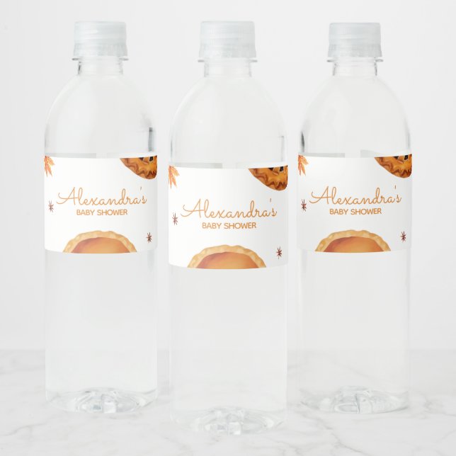 Étiquette Pour Bouteilles D'eau Baby shower d'automne de Little Cutie Pie (Bouteilles)