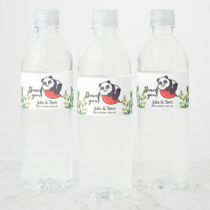 Étiquette Pour Bouteilles D'eau Baby shower de l'Merci Cute Panda 