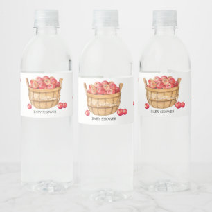 Étiquette Pour Bouteilles D'eau Baby shower de panier à pomme automne