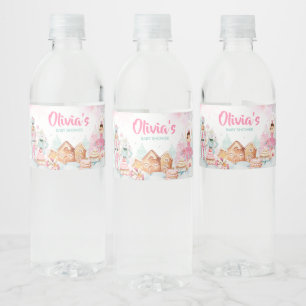 Étiquette Pour Bouteilles D'eau Baby shower des flocons d'hiver de Nutcracker