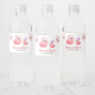 Étiquette Pour Bouteilles D'eau Baby shower d'Halloween de Little Boo rose