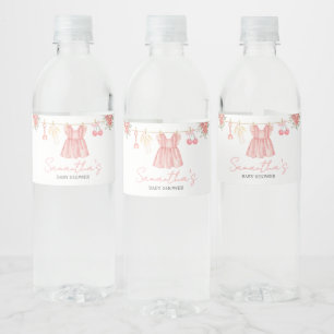Étiquette Pour Bouteilles D'eau Baby shower Floral Boho Rose