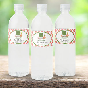 Étiquette Pour Bouteilles D'eau Baby shower Kawaii : Thème de roulis en Sushi et S