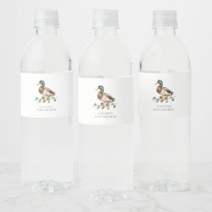Étiquette Pour Bouteilles D'eau Baby shower Mallard Duck