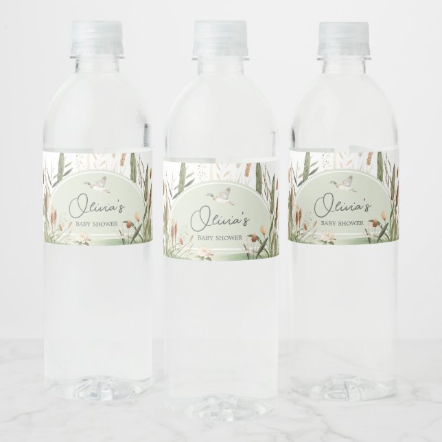 Étiquette Pour Bouteilles D'eau Baby shower Mallard Duck (Bouteilles)