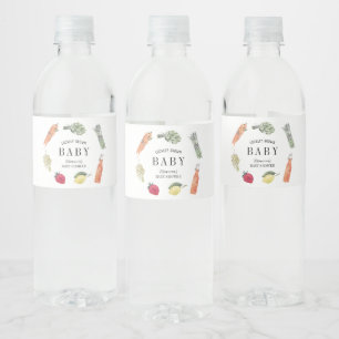 Étiquette Pour Bouteilles D'eau Baby-Shower Marché de Producteurs Locaux