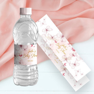 Étiquette Pour Bouteilles D'eau Baby shower papillon Étiquette bouteille d'eau