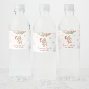Étiquette Pour Bouteilles D'eau Baby shower père Noël